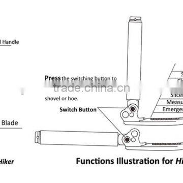 Bushcraft Survival Shovel Survival Knife Camping Knife Folding 2015 Tactical Spade Camping Hiking Shovel Wooden Shovel photo-3