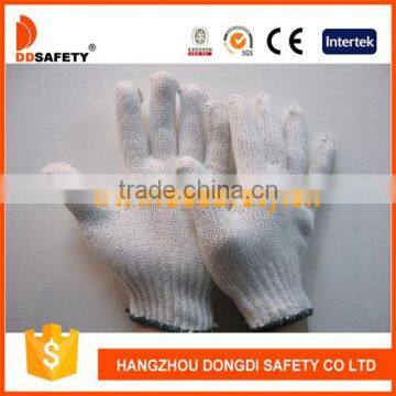 DDSAFETY 2017 Luvas De Algodao 7 Gauge Bleach Cotton Polyester String Knitted Safety Gloves