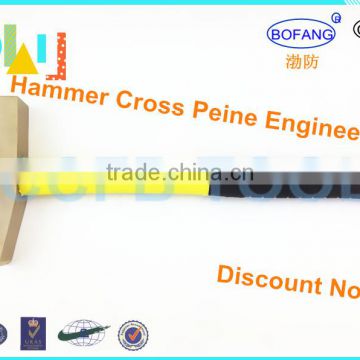 Non-sparking Aluminum Bronze Hammer Cross Pein Engineers With Fiber Handle,Explosion-proof Cross Pein Hammer,Nonsparking Hammers