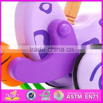 2015 Cartoon Hand Push Animal Toy for Kid,Christmas Wooden Baby Push Along Rabbit Toy,Wholesale Wooden Pull and Push Toy W05A012 photo-2