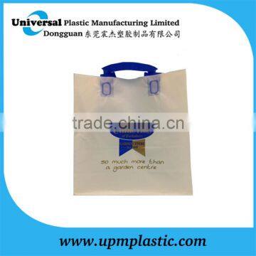 High Quality Customized Printed Blue Soft Loop Handle Plastic Bag for Garden Center photo-2