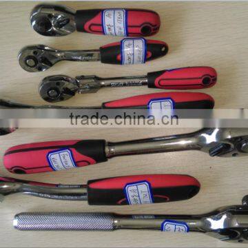 Professional 1/2",3/8" 1/4"Quick Release C-RV Ratchet Wrench 72T With Grip Handle photo-5