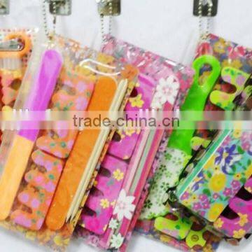 Pedicure tools / Beauty item Feet file set in PVC bag