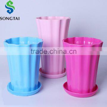 fancy tall & deep plastic flower pot