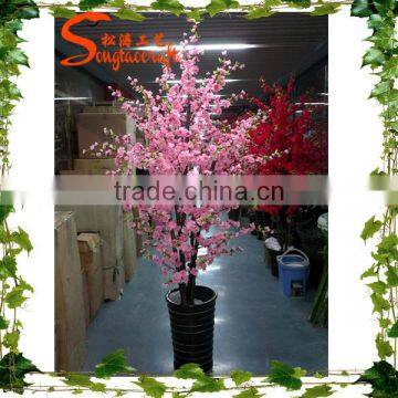 Simulation Hot Selling Artificial Cherry Tree Home Decoration Mini Silk Artificial Cherry Blossom Tree photo-2