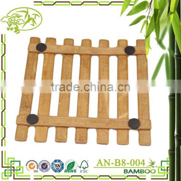 2016 aonong Bamboo Large Size Table Mat Carbonized Border Bamboo Table Mat