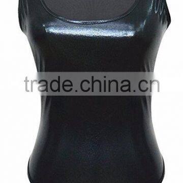 Women Metallic One Piece Shiny Leather Thong Leotard Bodysuit Leotard For Gymnastics Dancewear Working Out Swimming Clubwear photo-3