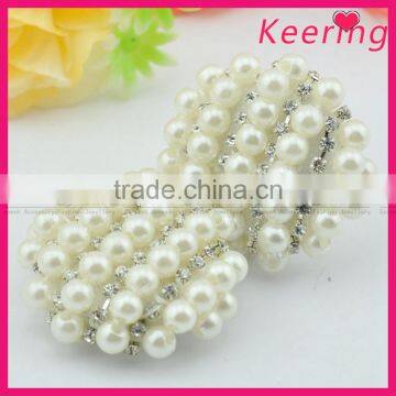 Beautiful Beaded Pearl Rhinestone China All Types of Buttons Wholesale Factory photo-3