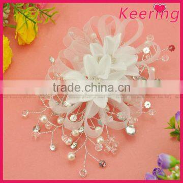 2015 fashion beads and rhinestone wholesale hair accessories in China WHD-021