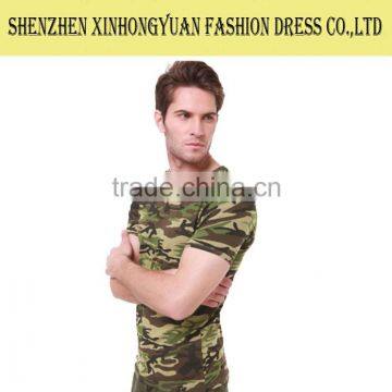 newest design short sleeve custom camo t shirt