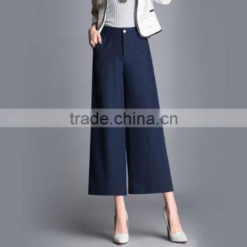 2017 Nine Pants Loose Wide Leg Pants Female Waist Pants Feet Wide Leg Pants Custom Made Manufacturer photo-2