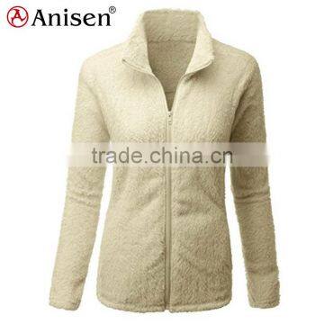fashion design wholesale women custom sherpa fleece jacket