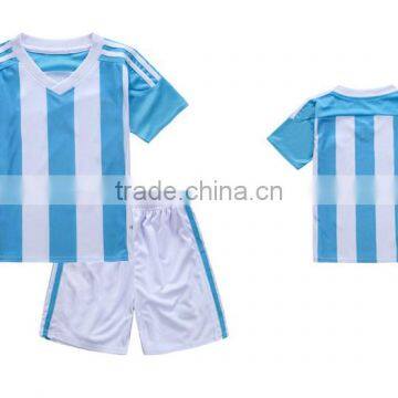 OEM kids soccer jersey single jersey uniforms, 100% polyester barcelona soccer jersey