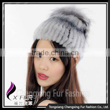 CX-C-121C Chainese Good Quality Wholesale Stock Rabbit Fur Winter Hat