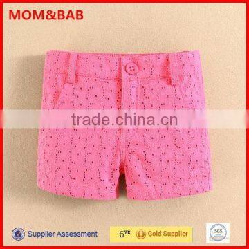 Latest High Quality mom and bab Branded Girls Shorts Woven Design