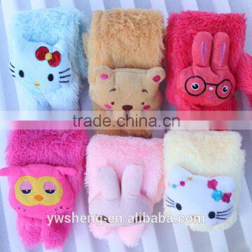 Coral Cashmere Scarves Cartoon Animal Head Baby Infant Children's Winter Scarves Wholesale Fashionable Scarf photo-2