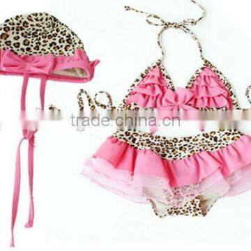 Fashion Little Girl's Bikini With Hat Wholesale photo-3