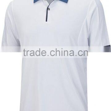 2016 fashion design Cool dry fit performance engineered bonded polo shirt white custom for golf best selling