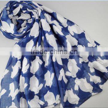 New Whoelsale Retail Girls Ladies Lovely Animal Rabbit Printed Scarf photo-2