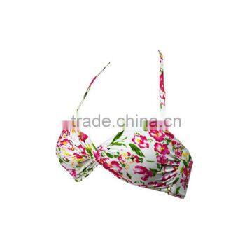 Wholesale Flower Sublimation Printed Slim Fit Bikinis Woman Swimwear photo-4