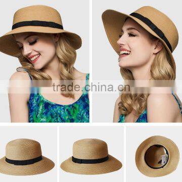 Zm40593b Summer New Fashion Simple Design Women Staw Sun Visor Hat photo-4