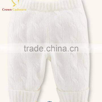 Ribbed Baby Wool Cashmere Knitted Pants photo-3