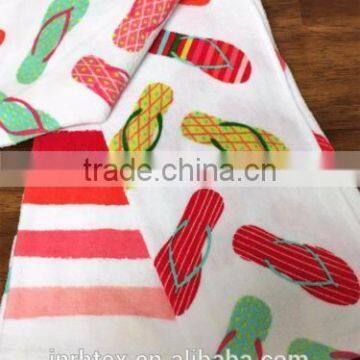 Set of Colorful Sandals & Stripes Gourmet 100% Cotton Kitchen Tea Towels photo-2