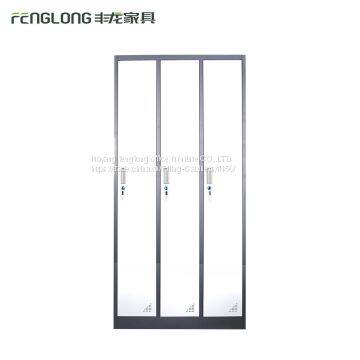 dressing room steel furniture 3 doors clothes storage cabinets metal locker