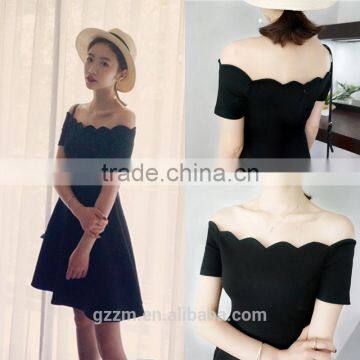 2017 The Newest Short Sleeve Girl Party Dress With Different Color photo-2