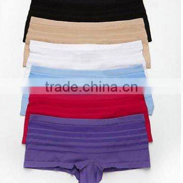 hot sell seamless lady stripe boxer short underwear