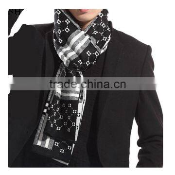 1 pc Hot Sale Kintted Cheap Price Spandex European Style Warm Winter Floral Men Scarf photo-3