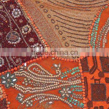 Orange Large Floor Pillow Decorator Classic Sofa Handmade Cushion photo-4