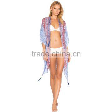 High Quality Viscose Ladies Beach Kimono Spf Clothing photo-5