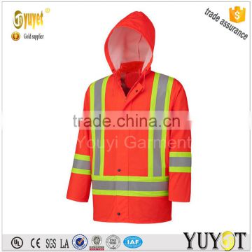 wholesale cheap hi vis waterproof reflective winter rain jacket