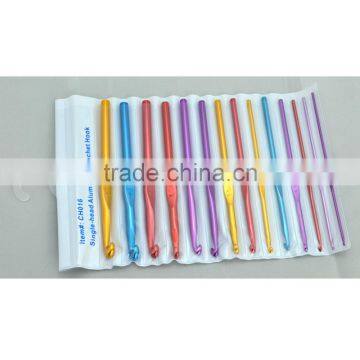 CH016_14 14SIZES Aluminum Crochet With Pouch photo-2