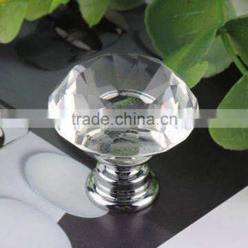2016 Hot Sale 1pcs 30mm Diamond Crystal Glass Alloy Door Drawer Handle Cabinet Wardrobe Pull Glass Handle Knobs Free Shipping photo-2