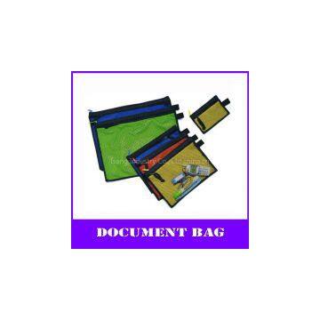 color pp multi-function zipper file mesh bag