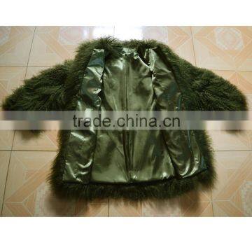 SJ001-02 Mongolian Sheep Fur Jacket/Russian Style O-Neck Winter Warm Clothes