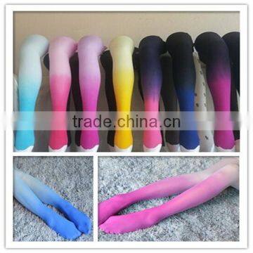 Spring Summer Women Stretch Velvet Tights Gradient Color Pantyhose