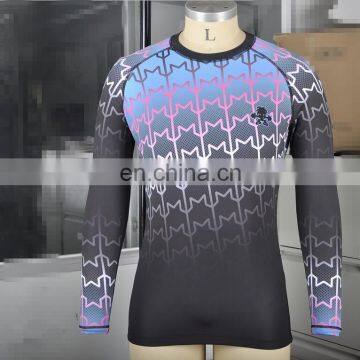 custom made blank sublimation compression mma rash guard for man and women