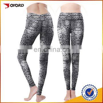 custom sublimation printed 92% polyester 8% spandex leggings