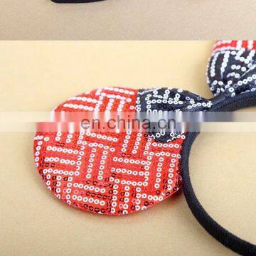 Hotest Cute Sequin Bow Big Ear With 1cm Satin Headband for Kids photo-6
