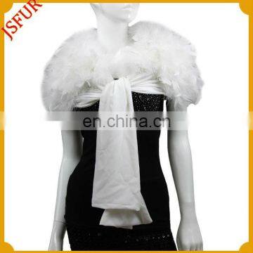 Fashion turkey feather white wedding shawls