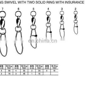 two solid rings Ball bearing swivels with insurance snap