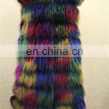 High Quality Fur Coat And Garment / Winter Long Real Raccoon Fur Coats For Women photo-3