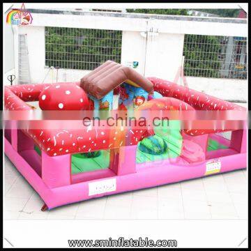 New Design inflatable amusement park,air bouncer inflatable trampoline,pink bounce castle