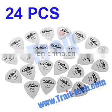 Cheap Wholesale 24pcs 0.3mm Smooth Stainless Steel Guitar Pick Sheet Paypal Accept