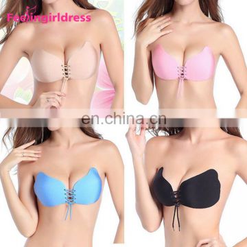 Women Push Up Magic Self Adhesive Backless Invisible Strapless Bra