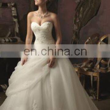 Strapless Shimmering and Tiered Ruffles Wedding Gown 2016