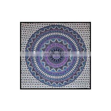Black and Grey Colour Combination Large Queen Cotton Printed Tapestry